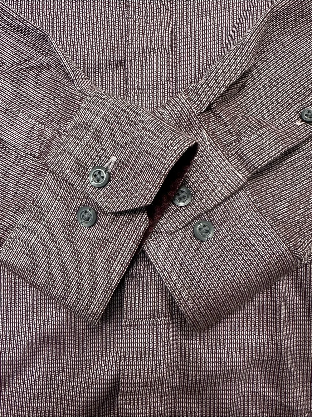 Banana Republic Men's Long-Sleeve Button-Up Shirt - Burgundy Stripe